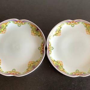 Jugendstil Rosenthal Studio Linie, sehr seltenes Set aus 2 Tellern, Durchmesser 16 cm. Neu und unbenutzt