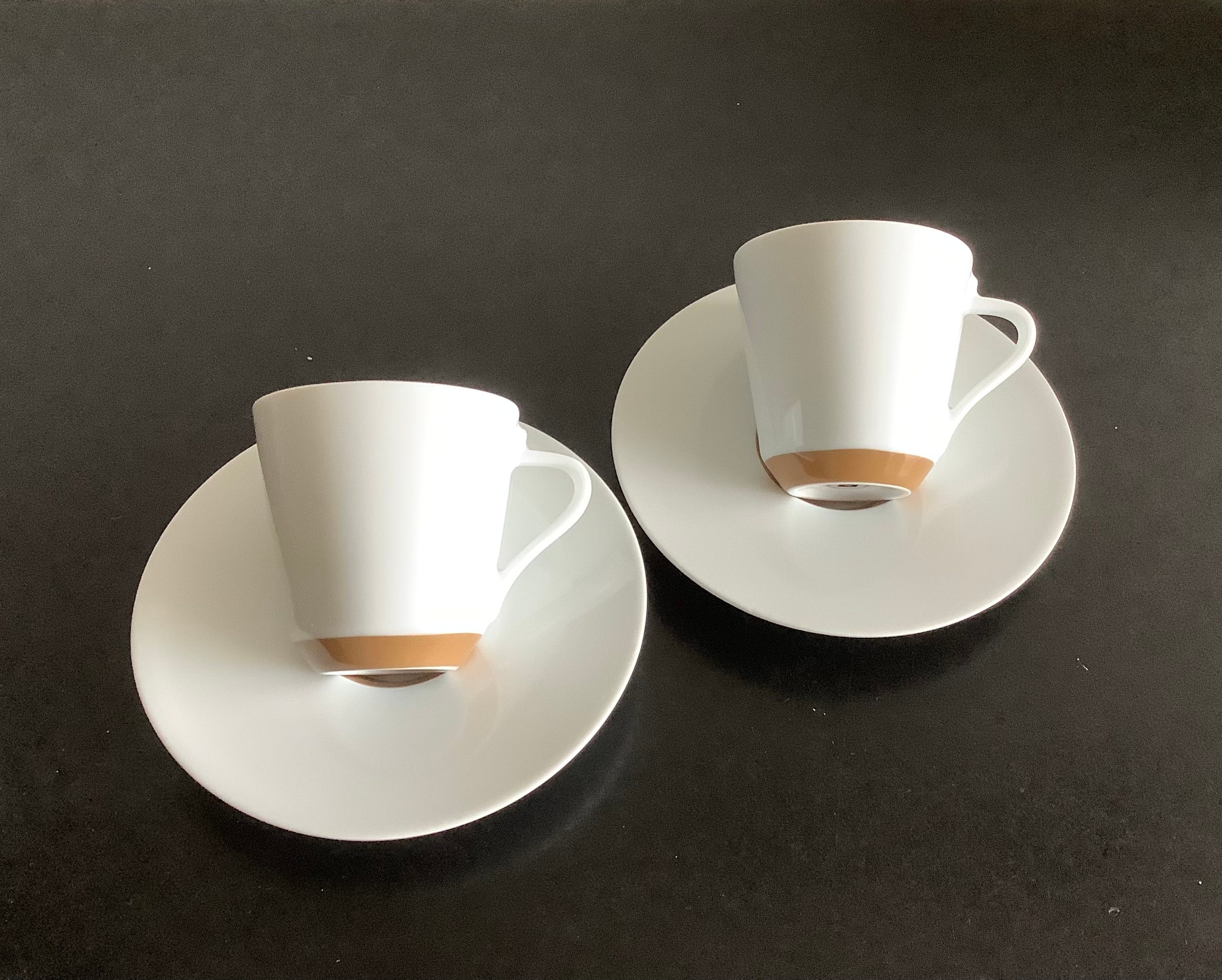 Nespresso 1X2 Pure Lungo Cups & 1X2 Saucers in Brand Box With sku,New