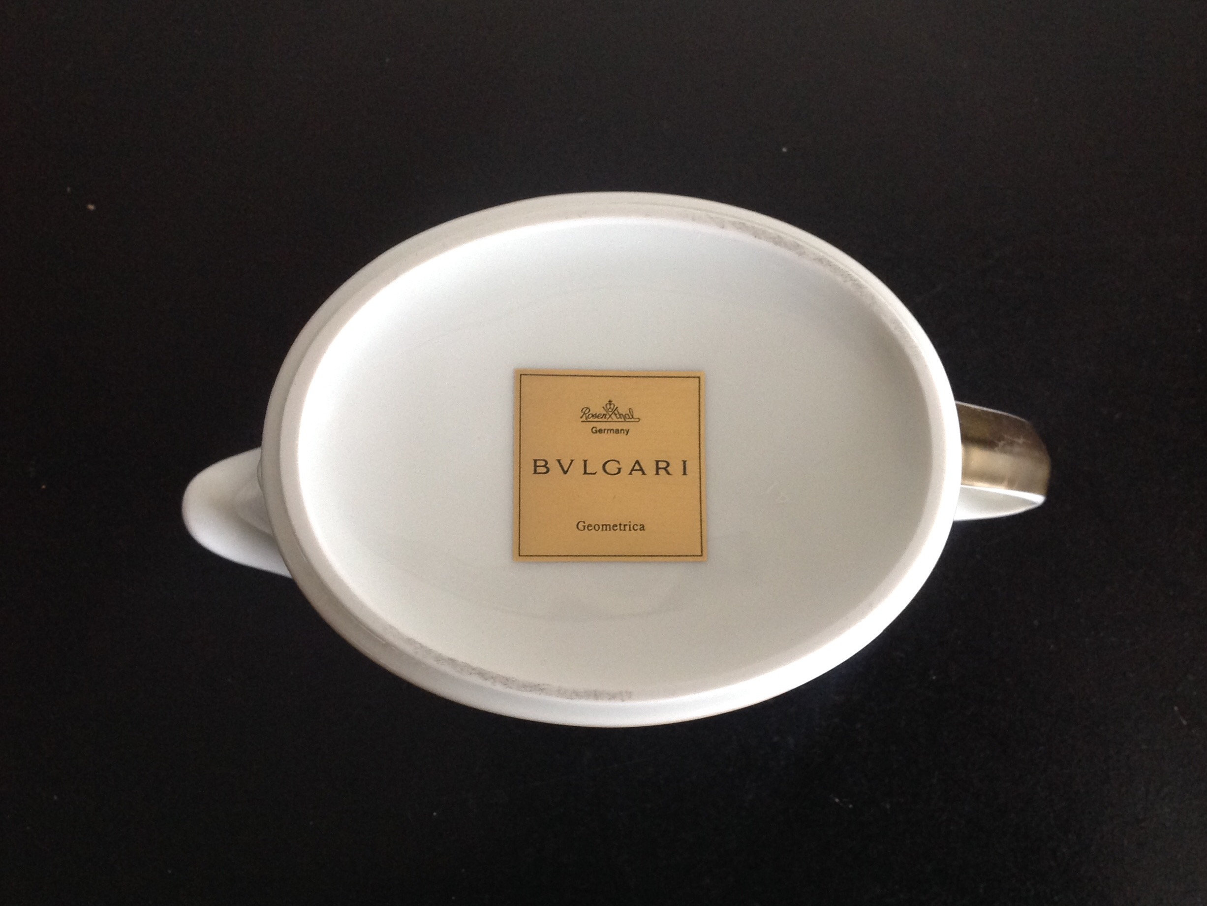 Rosenthal Bvlgari Bulgari Geometrica Rare Gravy Boat Sauciere With Gold Leaf. New and Unused Etsy