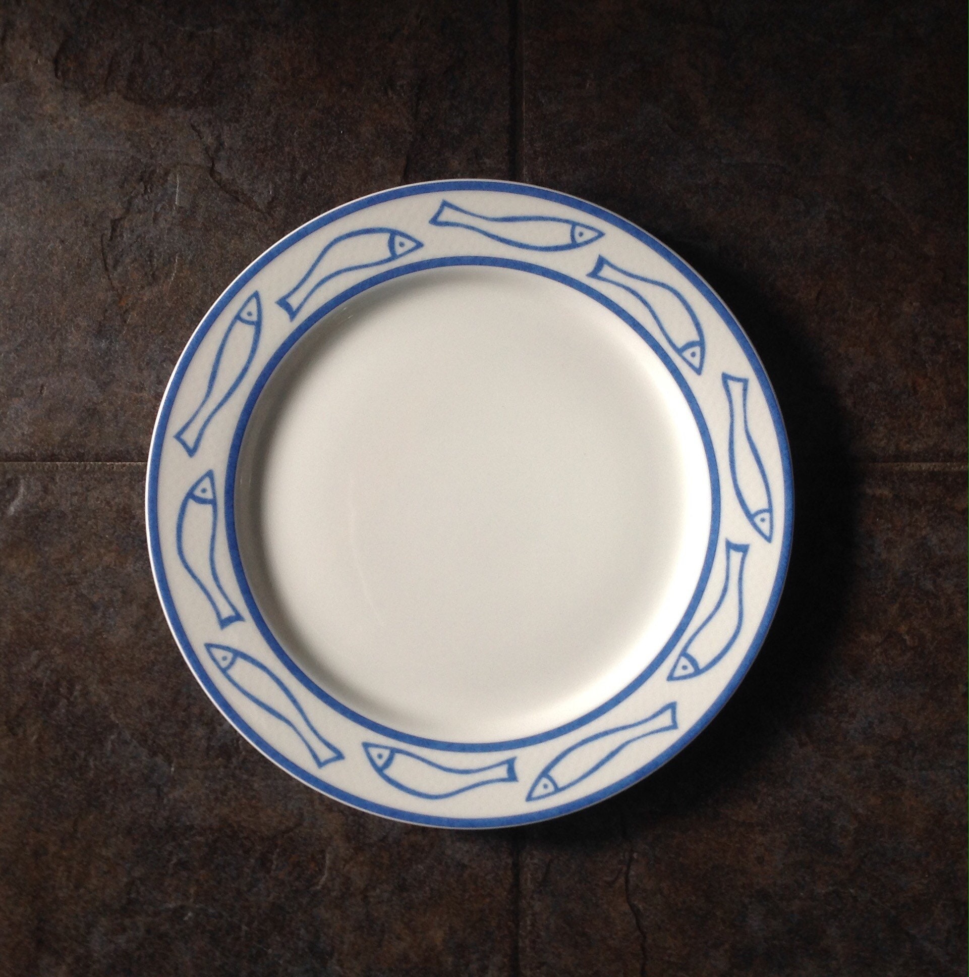 イギリス　ヴィンテージ　ディナープレート ビンテージBlue＆White - 輸入・アンティーク雑貨「ANTRO」