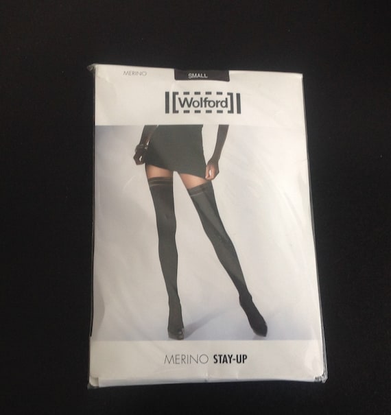 Wolford Merino wol stay-up / kousen Mocca maat Small. en | Etsy