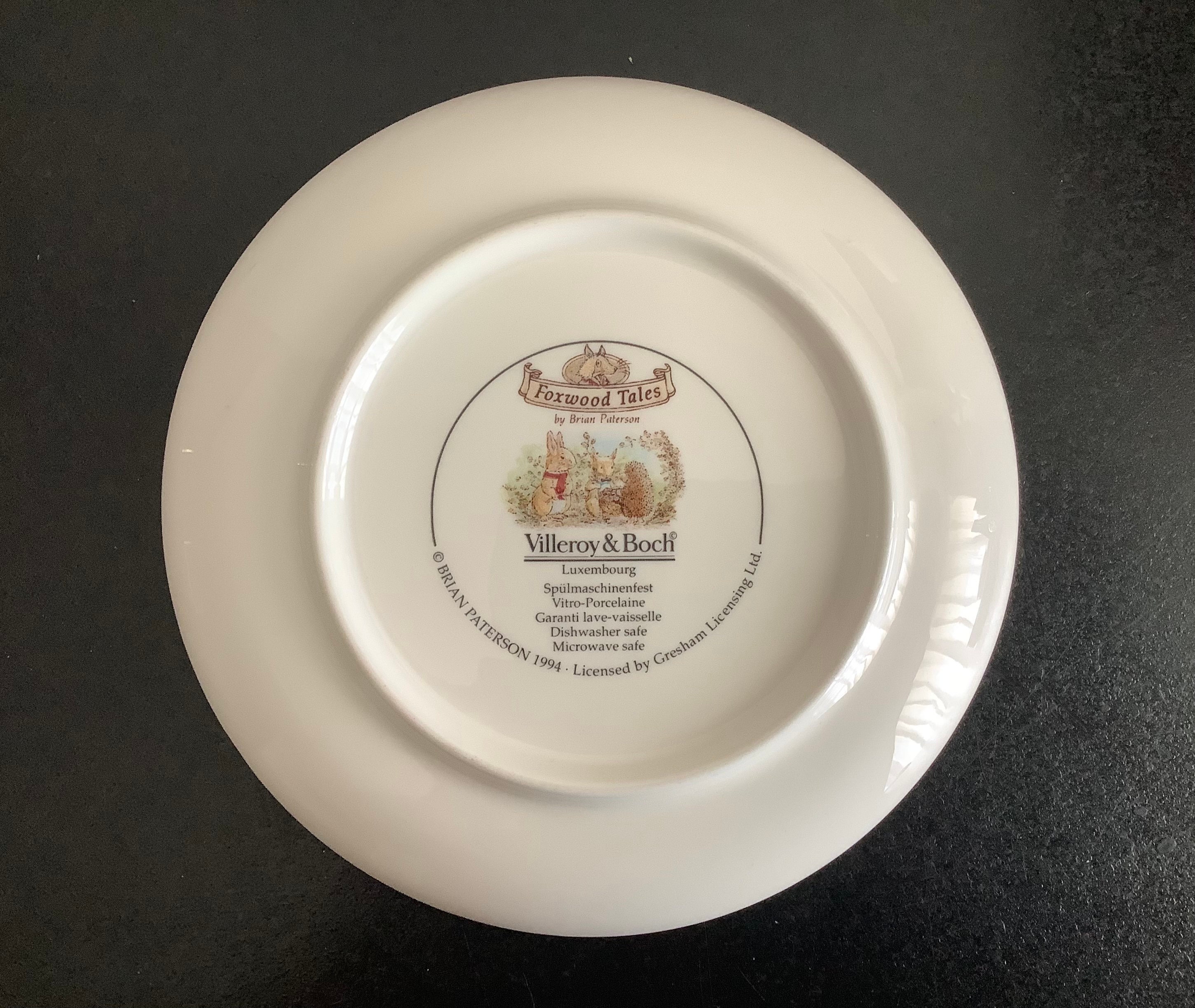 Assiette Villeroy & Boch - Foxwood Tales By Brian Paterson - Porcelaine Blanche