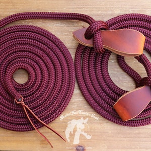 Mecate or Loop Reins & Harness Leather Slobber Straps - 22 Rope Colors Available