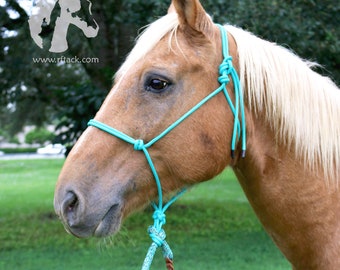 Yacht Rope Horse Halter with Attached Lead Rope - Made to Order
