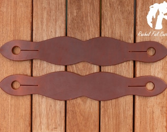 Harness Leather Slobber Straps - For Mecate Rein Setups on Snaffle Bits
