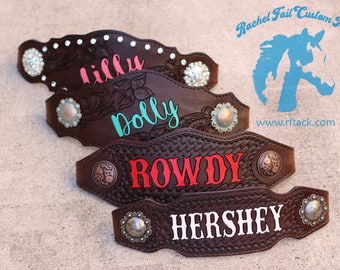 Bronc Noseband for Nylon Halter - CUSTOMIZED Made to Order with Name Personalization Options by RF Tack