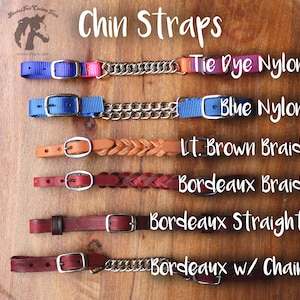 Assorted Curb Straps - Braided Leather Curb Strap or Nylon Curb Strap