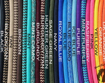 Rênes Tissées Main En Paracorde – Violet Et Noir (sur Mesure, Résistantes)