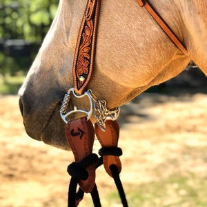 Mecate or Loop Reins & Slobber Straps - Custom Made to Order with Personalized Name Options