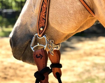 Mecate or Loop Reins & Slobber Straps - Custom Made to Order with Personalized Name Options