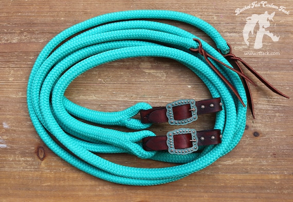 Split or Loop Yacht Rope Reins & Slobber Straps With Buckles Custom Made to  Order Horse Tack 