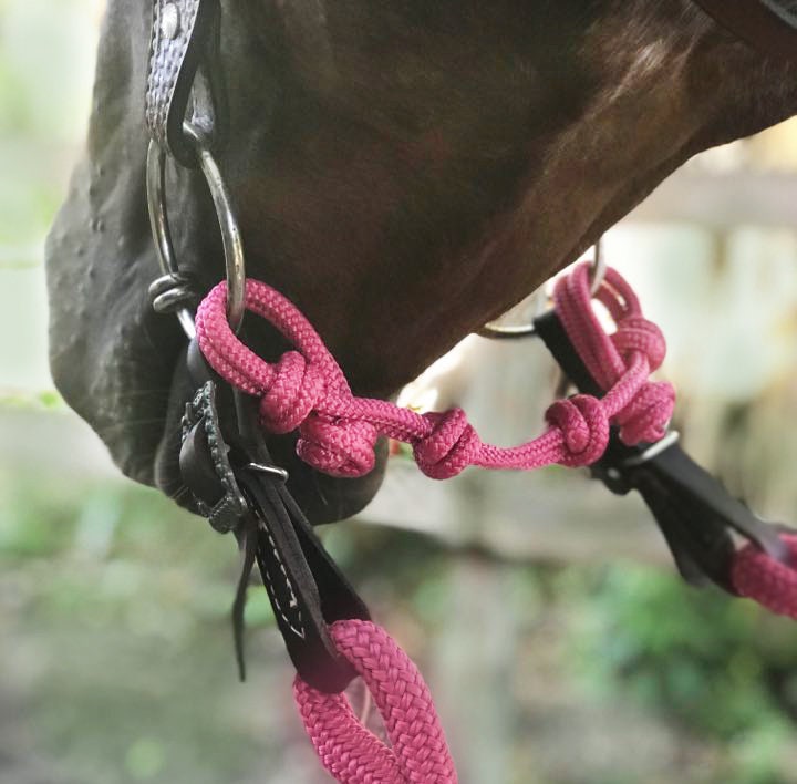 22 Colors! Yacht Rope 10" Curb Strap - Horse Tack - For use with Snaffle Bits - Matches the Slobber Strap & Mecate Rein Sets By RF Tack