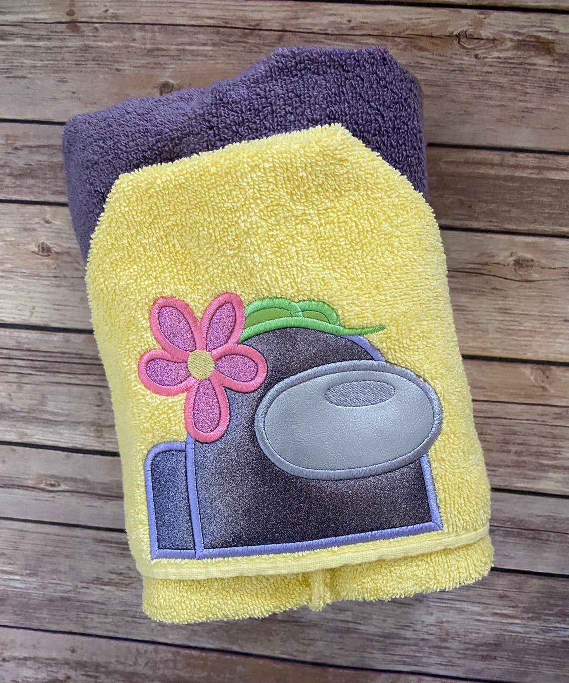 Among Us Crewmate Inspired Hooded Towel Personalization Etsy