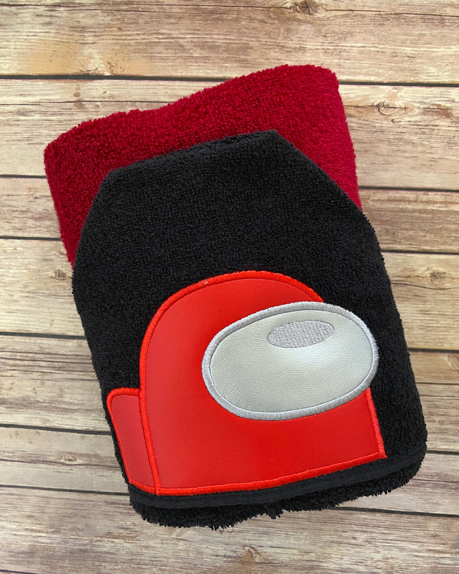 Among Us Crewmate Inspired Hooded Towel Personalization Etsy