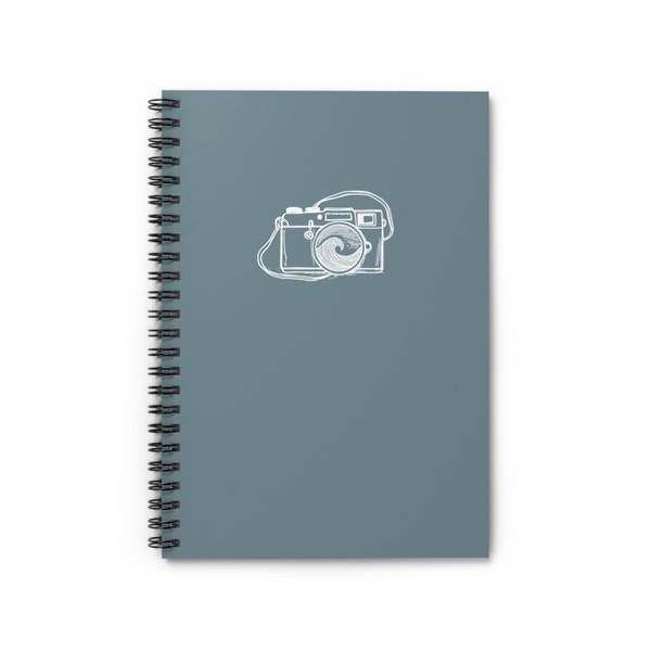 Photography Wave Ocean Spiral Notebook Ruled Line Photo Beach Wave Notebook Photographer Journal