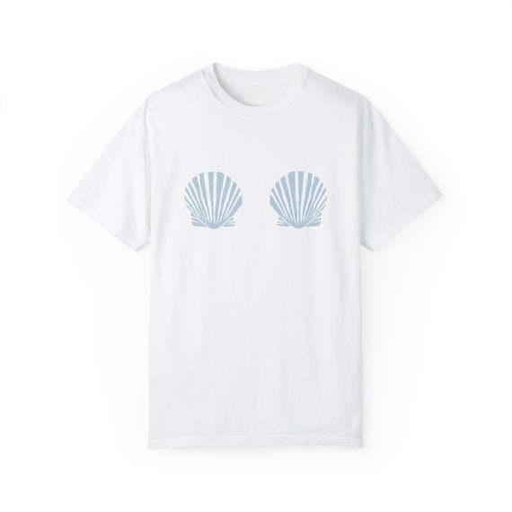 Shell Boob Shirt Original Seashell Beach Draw Shell Boob Shirt Original Seashell Beach Draw