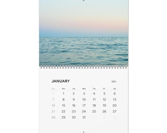 2024 Calendar Ocean Photography Nautical Art Wall Calendars 2024 Surfing Ocean Sunrise Sunset Calendar Wave Calendar Sea Photos Gift For Him