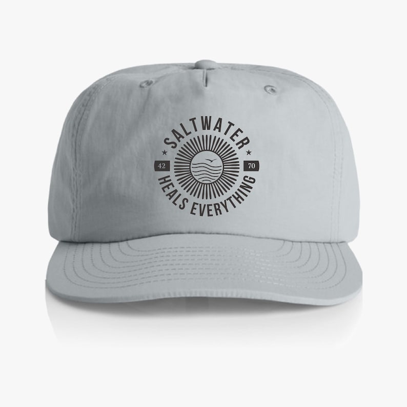 El agua salada lo cura todo. Gorra de surf. Sombrero de olas. Sombrero de playa. Regalo para surfistas. Gorra de surf. El agua salada lo cura todo. Gorra de surfista. Agua salada. imagen 3