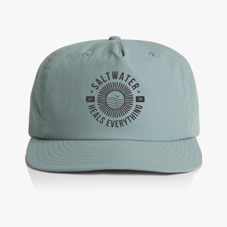 El agua salada lo cura todo. Gorra de surf. Sombrero de olas. Sombrero de playa. Regalo para surfistas. Gorra de surf. El agua salada lo cura todo. Gorra de surfista. Agua salada. imagen 1