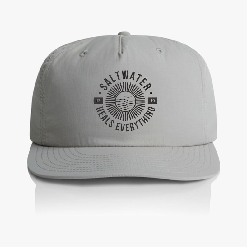 El agua salada lo cura todo. Gorra de surf. Sombrero de olas. Sombrero de playa. Regalo para surfistas. Gorra de surf. El agua salada lo cura todo. Gorra de surfista. Agua salada. imagen 2