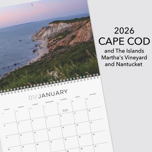 2026 Calendar Cape Cod and The Islands Martha's Vineyard and Nantucket Coastal Calendar ACK Calendar Calendar Lighthouse Ocean Gift Beach