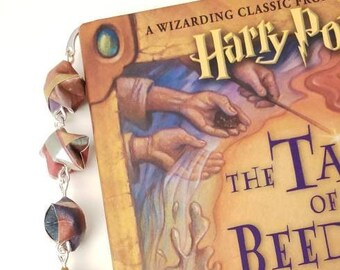 Boy Wizard Book Bookmark: Mini Origami Star Bookmark HP Book Cover or Pages - World of Wizards - Profits go to Charity - Gift for Book Lover
