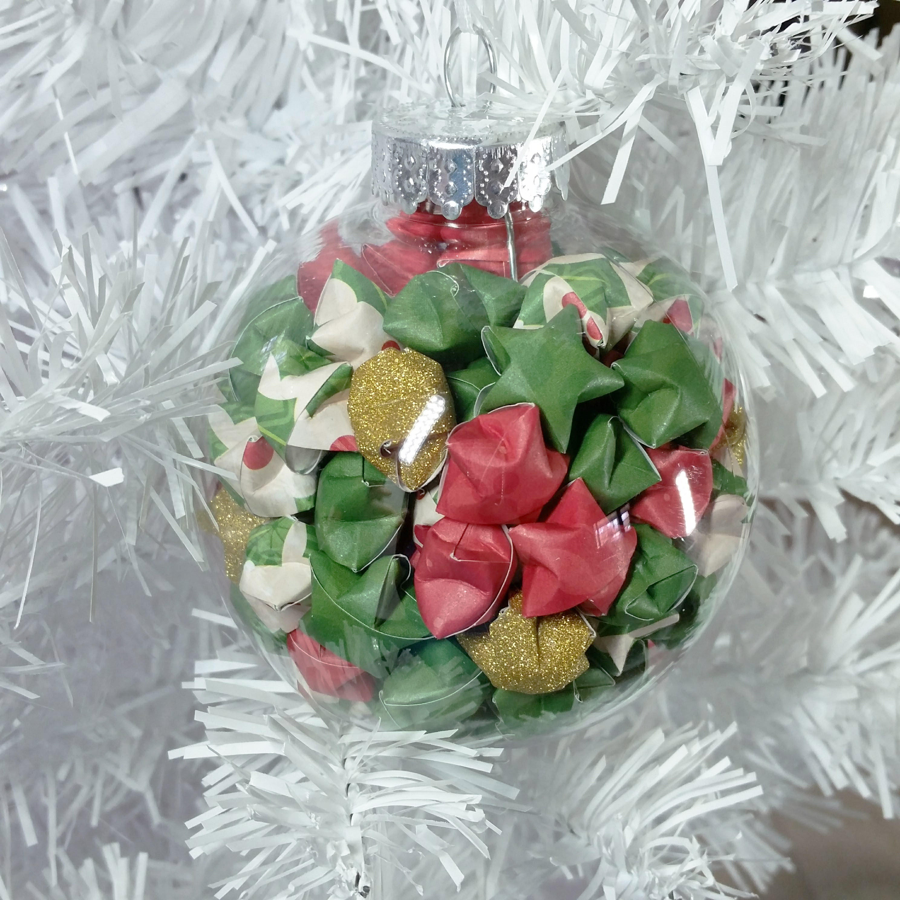 Christbaumkugel Mini Origami Stern Ornament Weihnachtsstern Muster Baum Ornament Bruchsicher Ornament Last Minute Geschenk