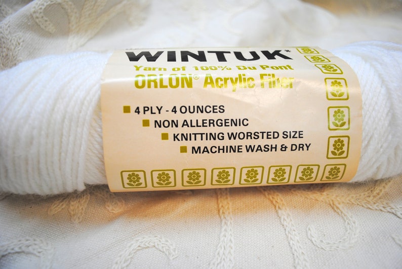 Wintuk Brand Acrylic Yarn in White