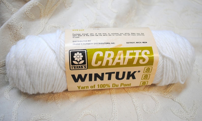 Wintuk Brand Acrylic Yarn in White