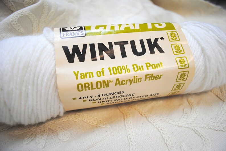 Wintuk Brand Acrylic Yarn in White