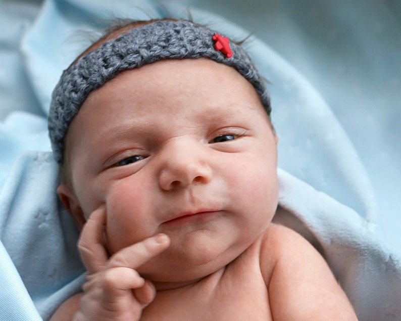 New baby Headband / Baby Boy Photo Prop / Infant Headband Boy Etsy