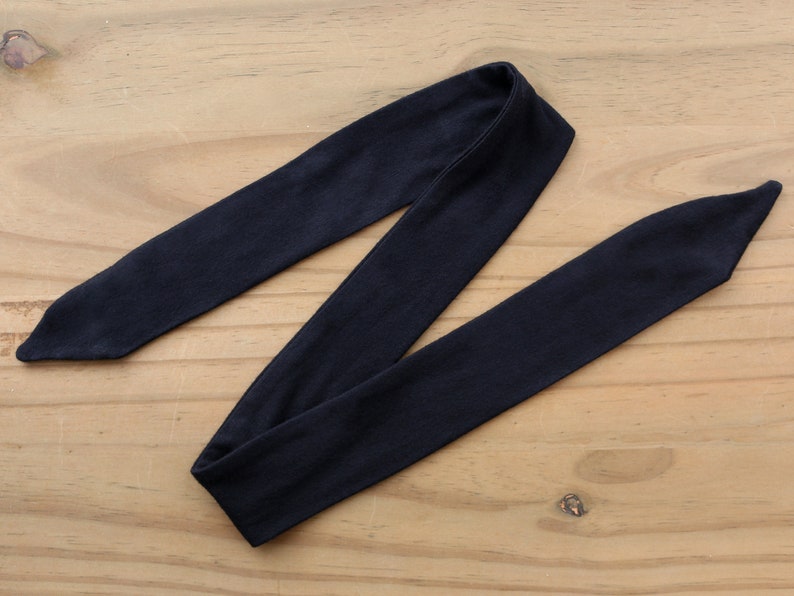 Black Fabric Tieon Boy Headband Karate Style Black Headband Etsy