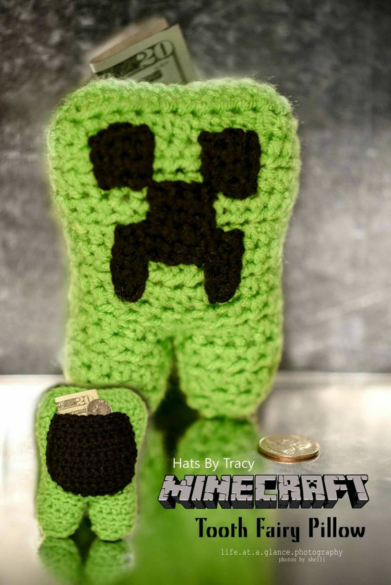 Minecraft Tooth Fairy Pillow Creeper Superman Baymax Etsy