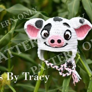 Pig Hat, PATTERN ONLY.  Halloween Costume.