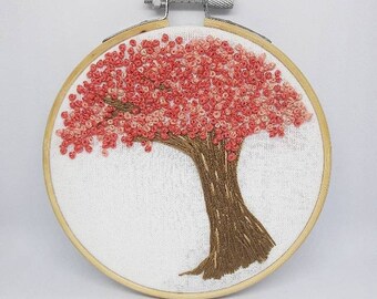 Embroidery blossom tree
