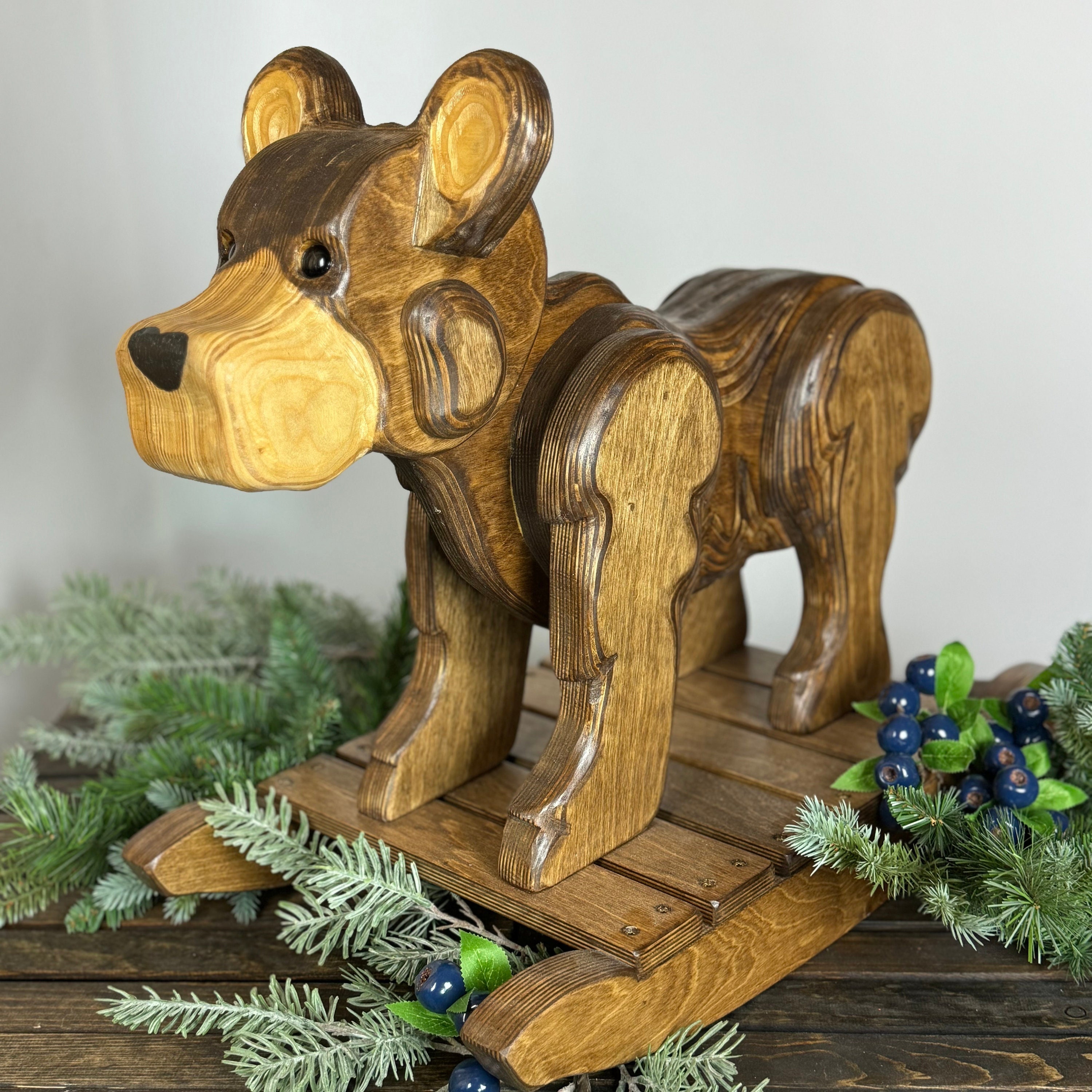 Bear - Laser Cut Out Unfinished Wood Craft Shape BER78 Bear - Laser Cut Out Unfinished Wood Craft Shape BER78