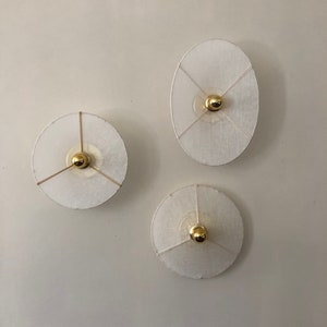 BAHIA fixed oval light wall lamp in linen voile (portable version on request)