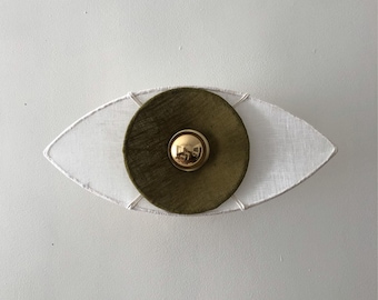 HOJA fixed wall light in linen veil (nomadic version on request)