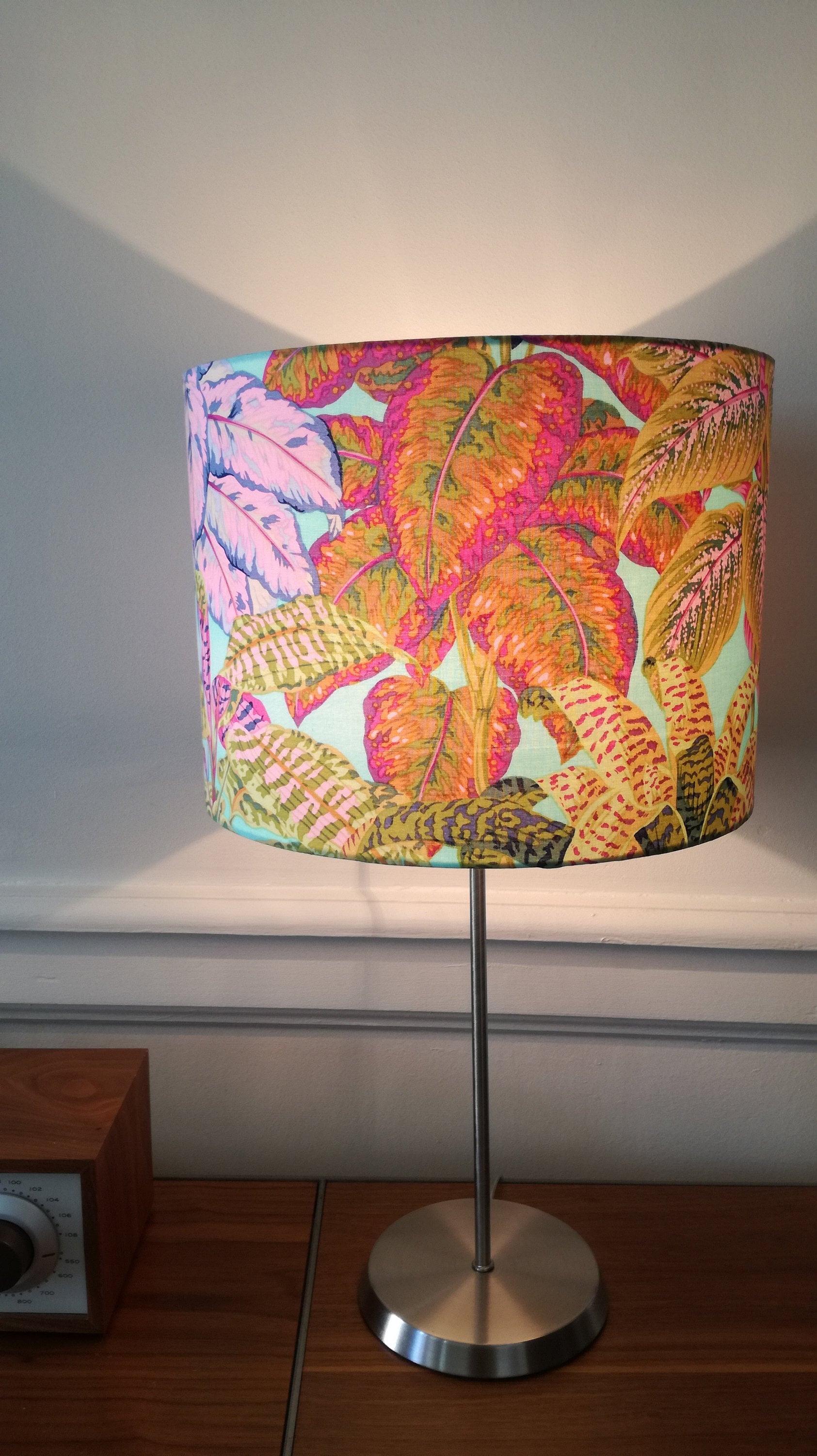 Abat-jour En Tissu, Motif Floral, à Clipser, Lampe De Table