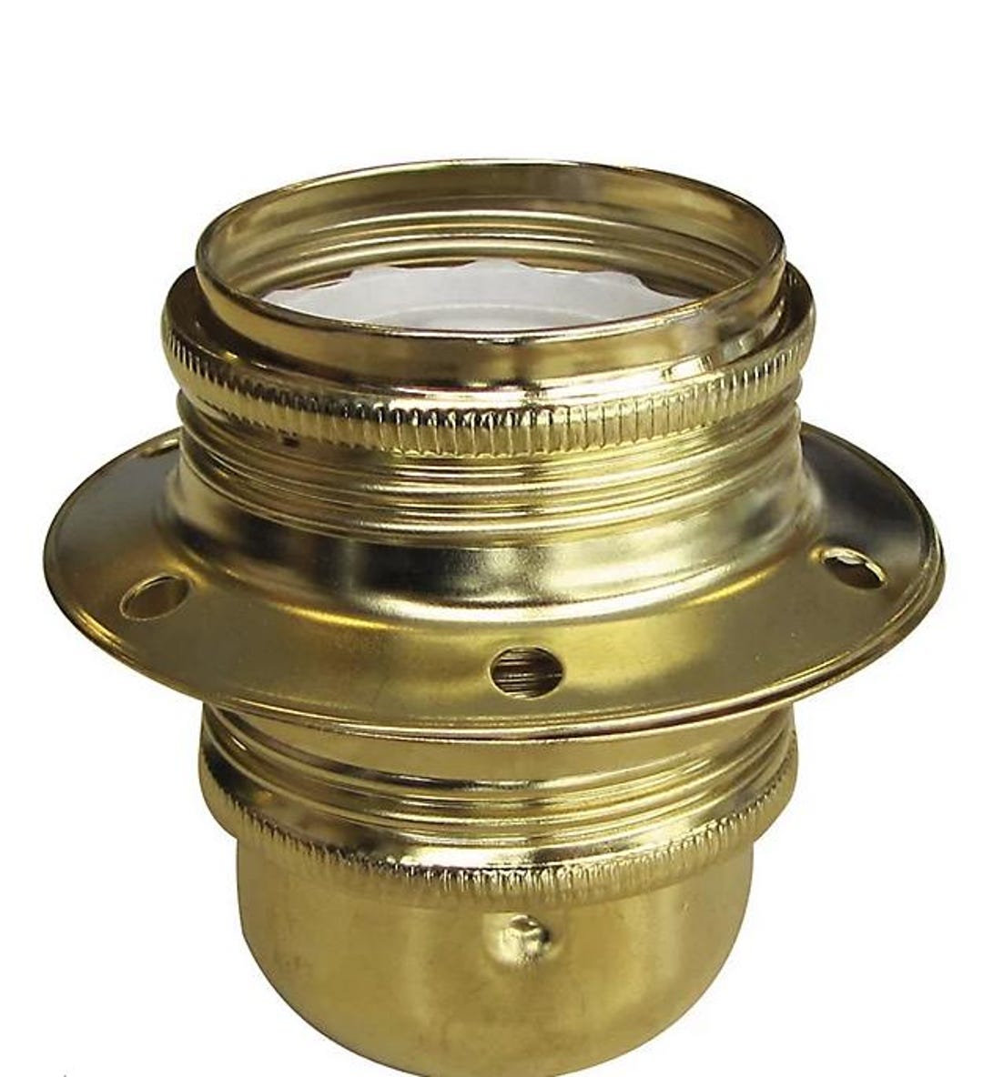 E27 Electrical Socket + 2 Fixing Rings for Lampshade, Brass Finish - Etsy