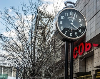 Shinola Clock at Cobo Hall in Detroit 12x18