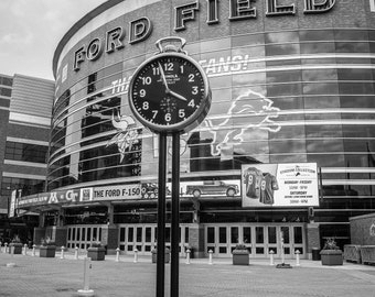 Shinola Clock at Ford Field in Detroit 12x18