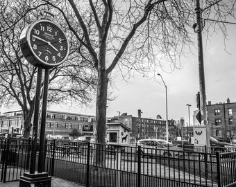 Shinola Clock at the Dog Park in Detroit 12x18