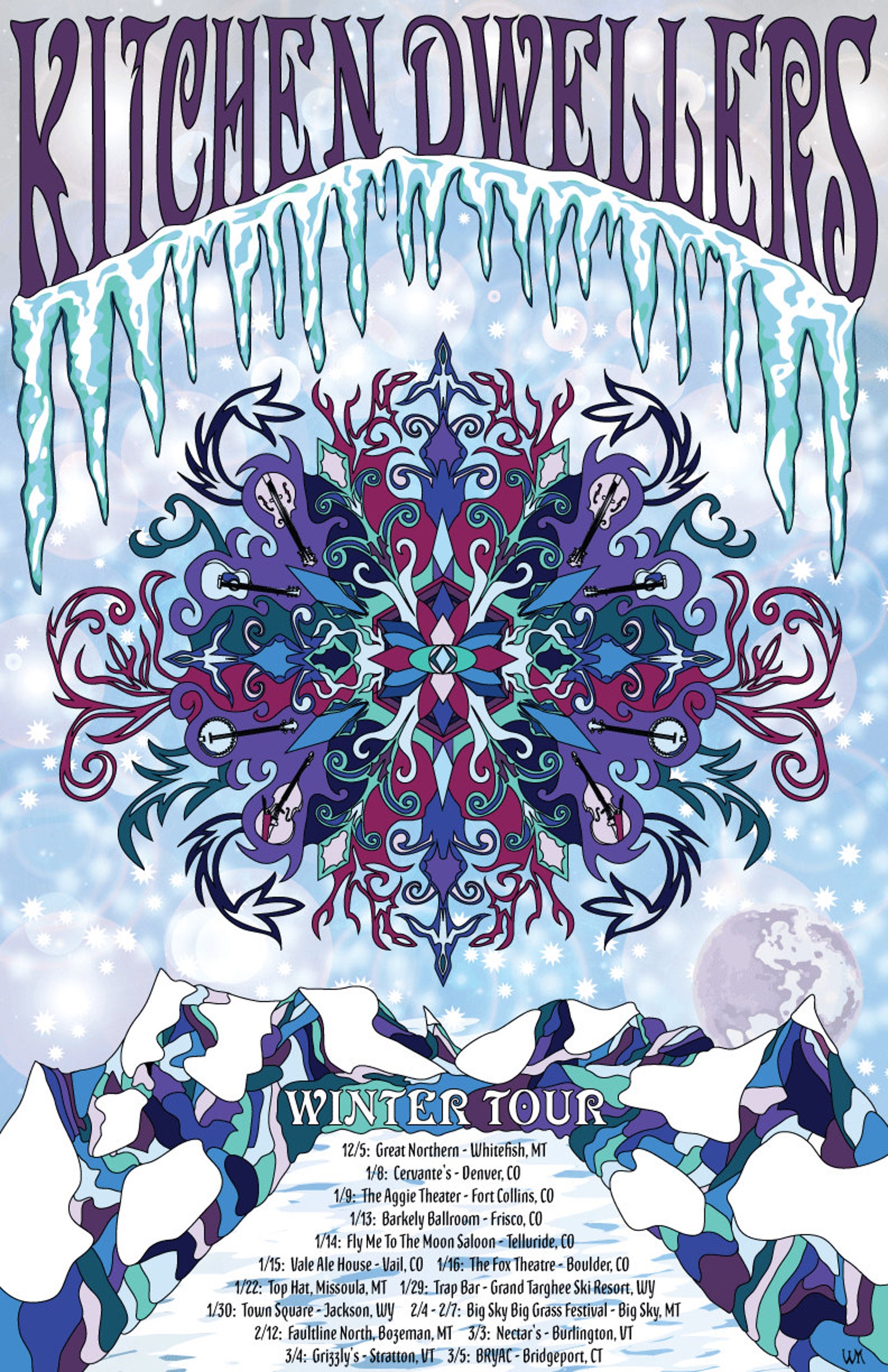 Kitchen Dwellers Winter Tour Poster artist Print Etsy