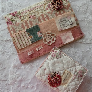 Slow Stitching Needle Case Kit, Vintage Fabric Needle Book