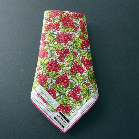 Vintage Lehner Swiss-made cotton handkerchief