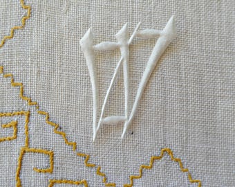 Vintage monogram initials, Tico Embroidery Forms, 1 1/2", pack of 3