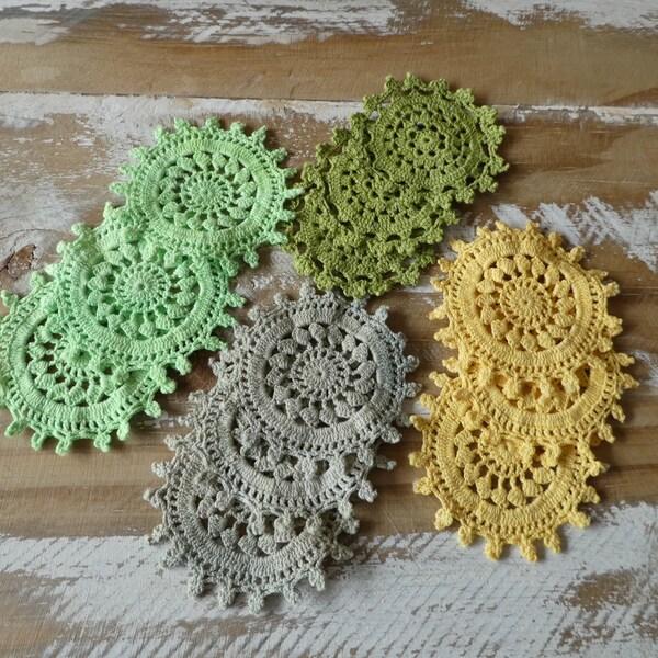 Colored Doilies Etsy