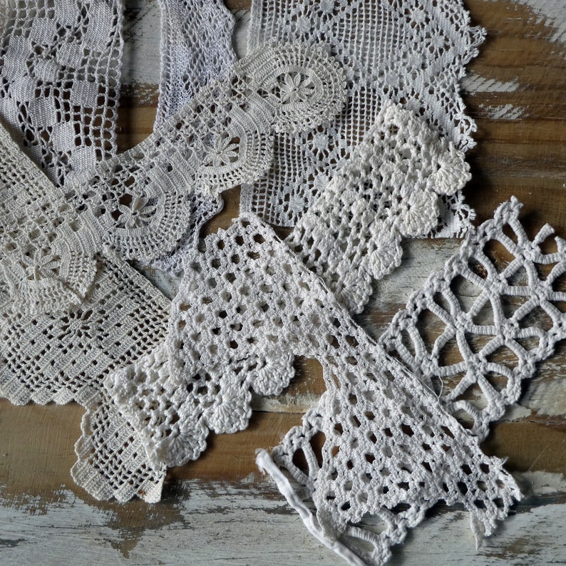 Antique Crochet Lace Bundle for Junk Journals and Slow Stitching - Etsy