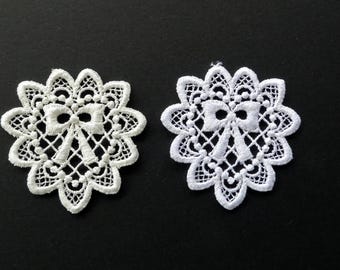Venise lace bow applique, lace motif